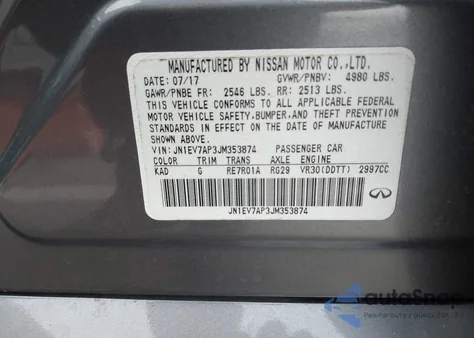 2018 Infiniti Q50 3.0T Luxe from USA, damaged, VIN JN1EV7AP3JM353874